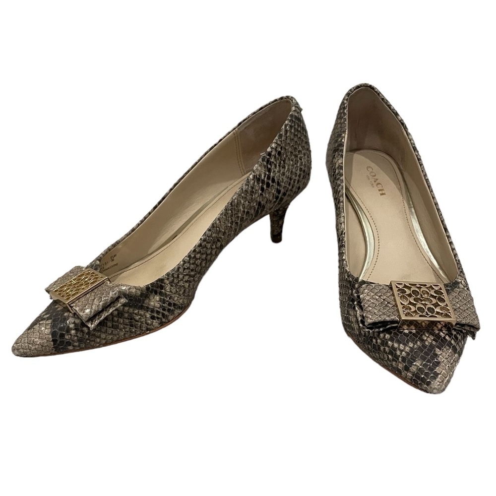 Coach Snakeskin Heels